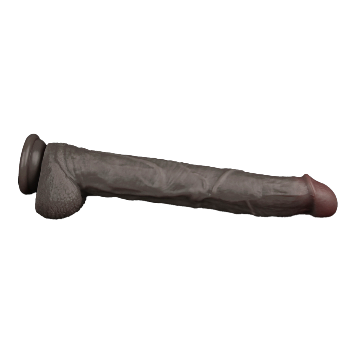 LOVETOY NATURE DILDO XXL Dual Layered Bendable DUNKELBRAUN – Bild 7