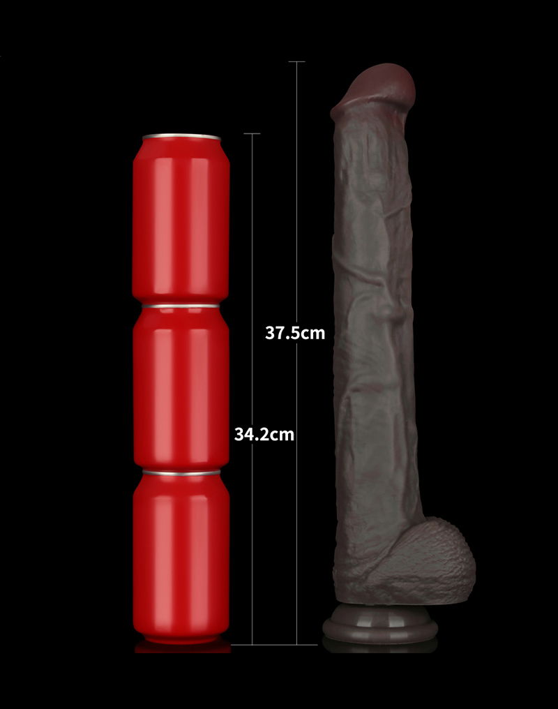 LOVETOY NATURE DILDO XXL Dual Layered Bendable DUNKELBRAUN – Bild 10