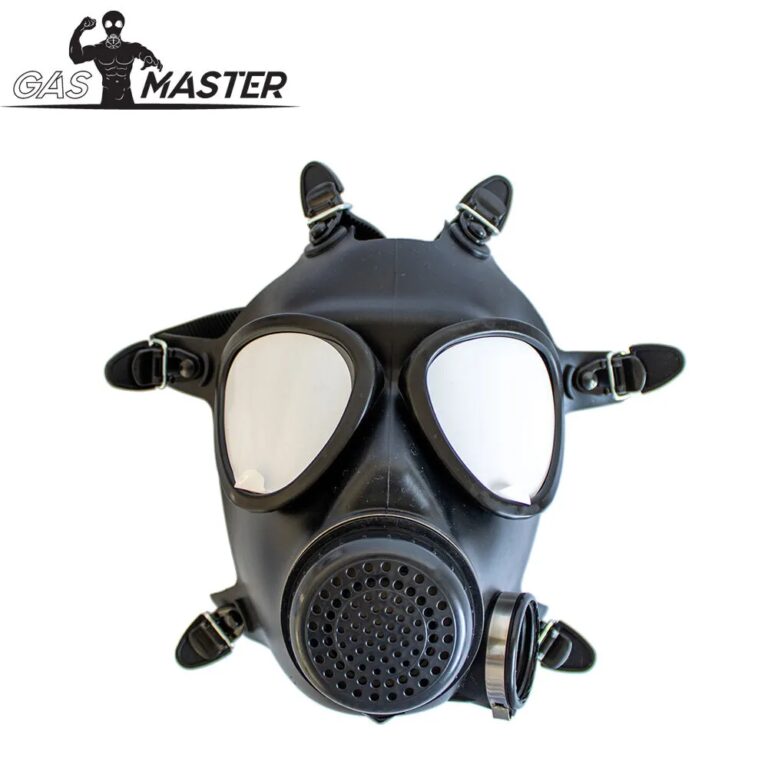 GASMASTER ARMY GASMASKE MIT SCHWARZEN LINSEN