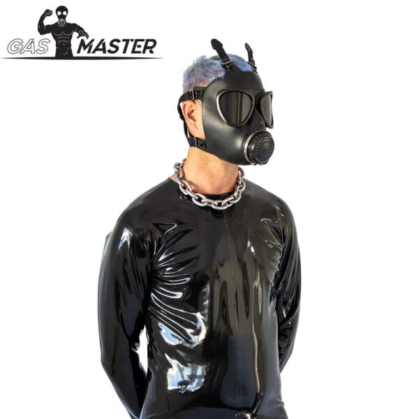 GASMASTER ARMY GASMASKE MIT SCHWARZEN LINSEN – Bild 4