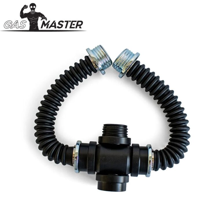 GASMASTER RD40 Gas Mask Cross Adapter mit Schläuchen