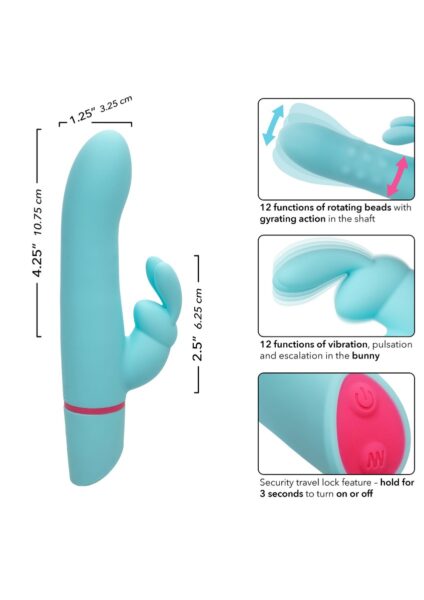CALEXOTICS LOVE BUNNY ROTIERENDER VIBRATOR BLAU – Bild 7
