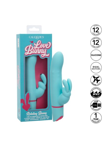 CALEXOTICS LOVE BUNNY ROTIERENDER VIBRATOR BLAU – Bild 8