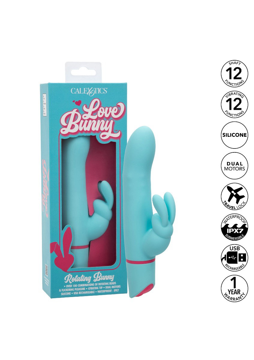 CALEXOTICS LOVE BUNNY ROTIERENDER VIBRATOR BLAU – Bild 8