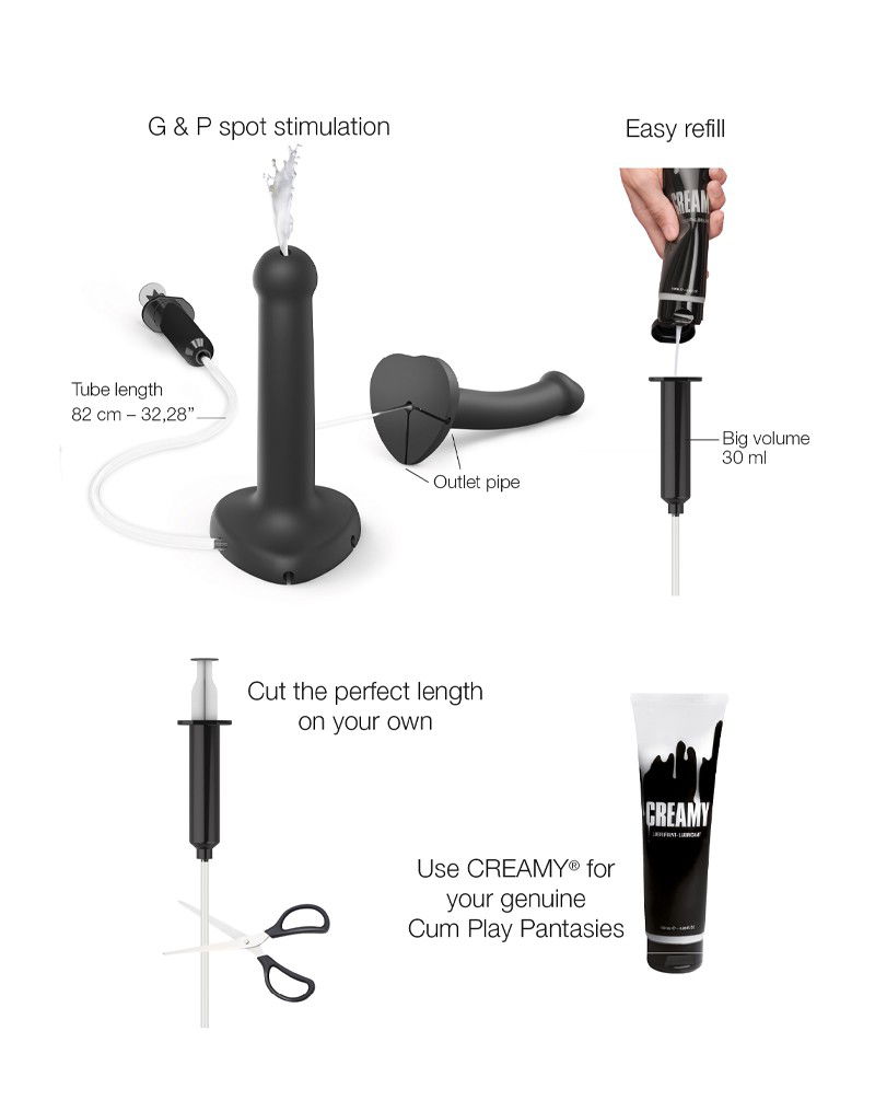STRAP ON ME SILIKON SQUIRTING DIDLO BLACK S – Bild 3