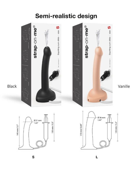 STRAP ON ME SILIKON SQUIRTING DIDLO BLACK S – Bild 10