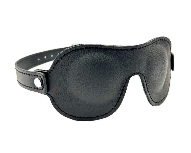 P.M. BODYLEATHER GEPOLSTERTE BLICKDICHTE LEDERAUGENMASKE