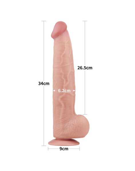 LOVETOY SLIDING SKIN DILDO 34 CM NUDE – Bild 4