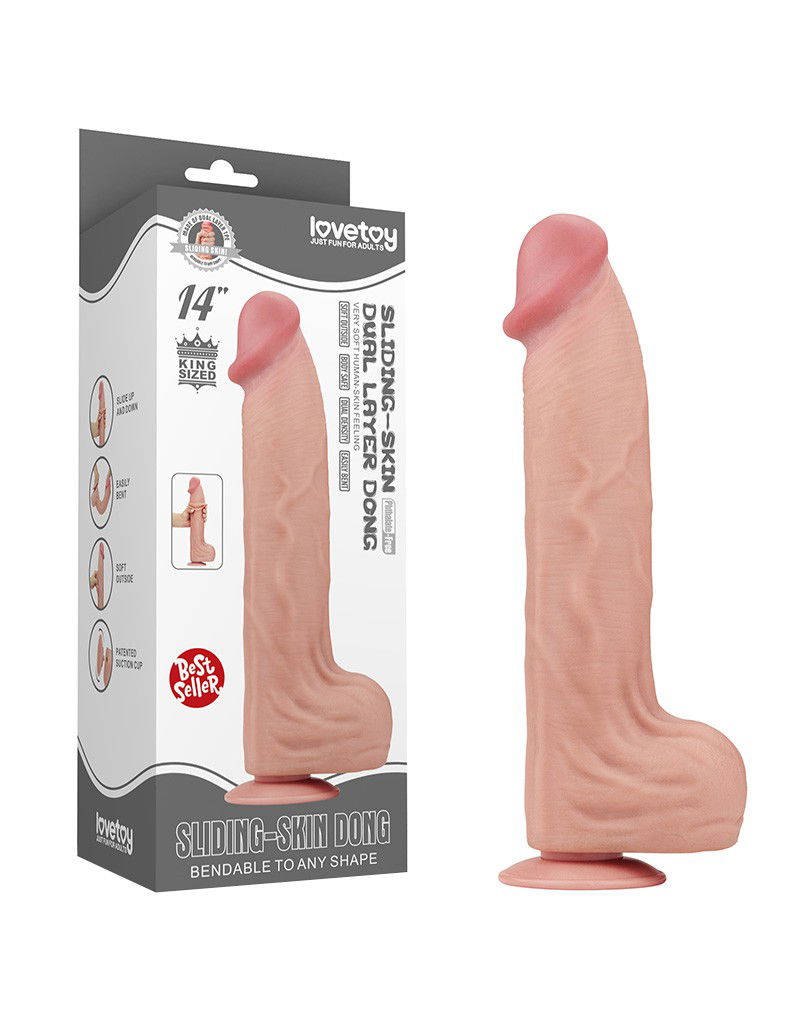 LOVETOY SLIDING SKIN DILDO 36 CM NUDE – Bild 15