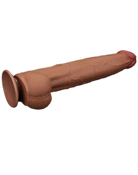 Alternative view of LOVETOY SLIDING SKIN DILDO 34 CM BROWN