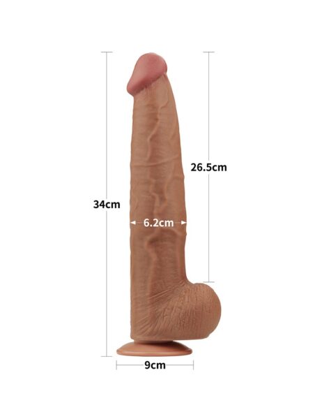 LOVETOY SLIDING SKIN DILDO 34 CM BROWN – Bild 13
