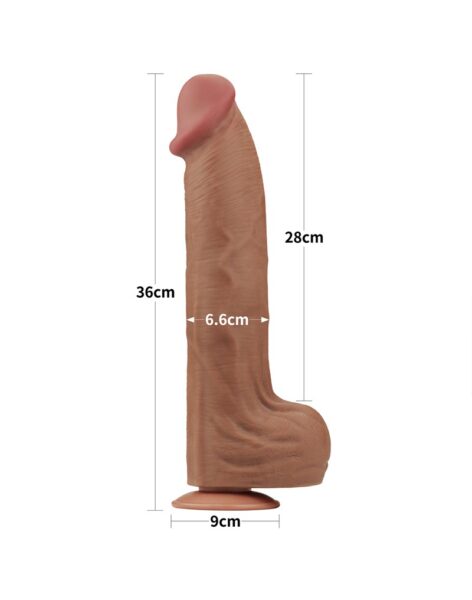 LOVETOY SLIDING SKIN DILDO 36 CM BRAUN – Bild 14