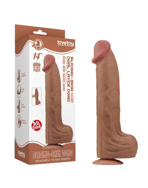 LOVETOY SLIDING SKIN DILDO 36 CM BRAUN – Bild 15