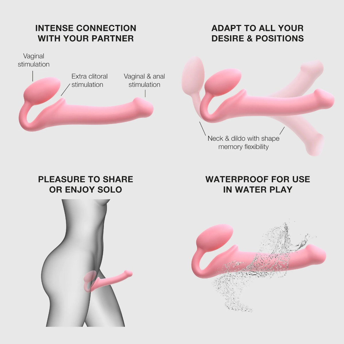 STRAP ON ME SILIKON DILDO PINK S – Bild 4