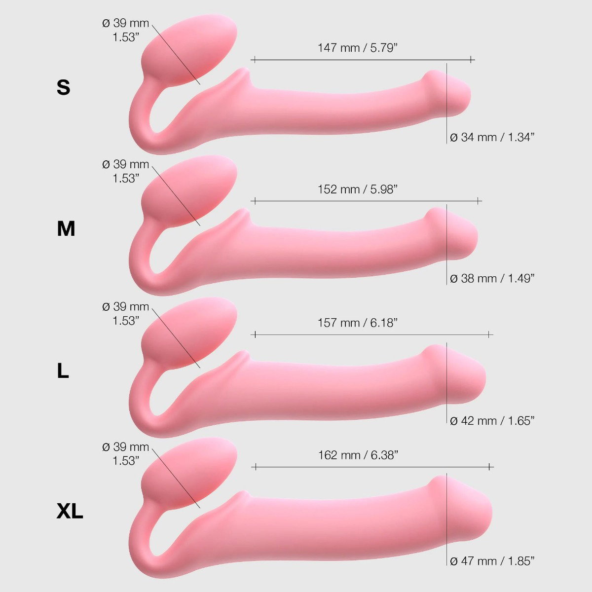 STRAP ON ME SILIKON DILDO PINK S – Bild 5