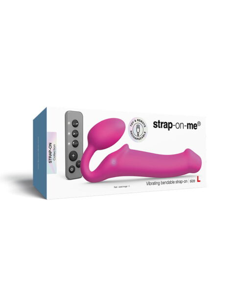 Alternative view of STRAP ON ME SILIKON VIBRO DILDO FUCHSIA L