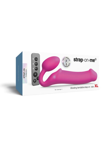 Alternative view of STRAP ON ME SILIKON VIBRO DILDO FUCHSIA XL