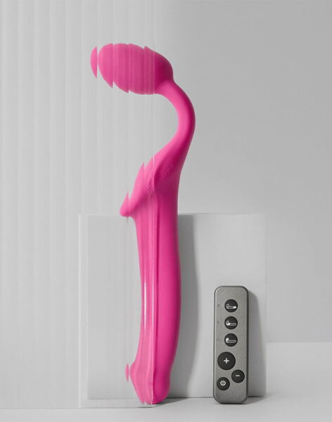 STRAP ON ME SILIKON VIBRO DILDO FUCHSIA M – Bild 7