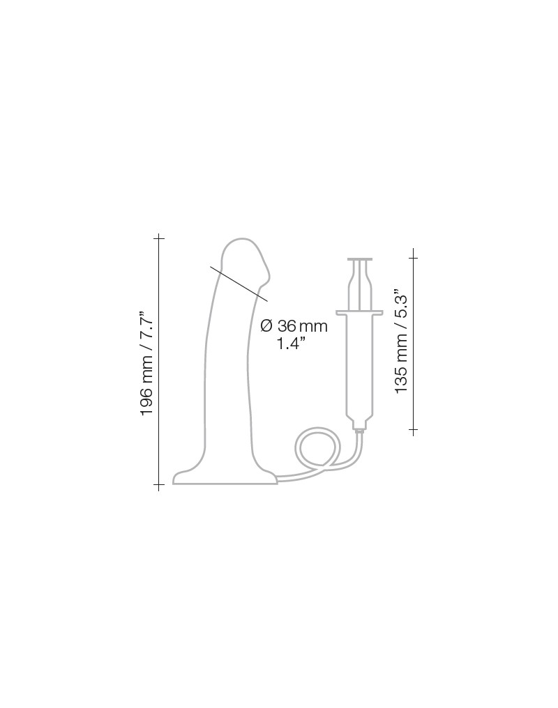 STRAP ON ME SILIKON SQUIRTING DIDLO BLACK L – Bild 7