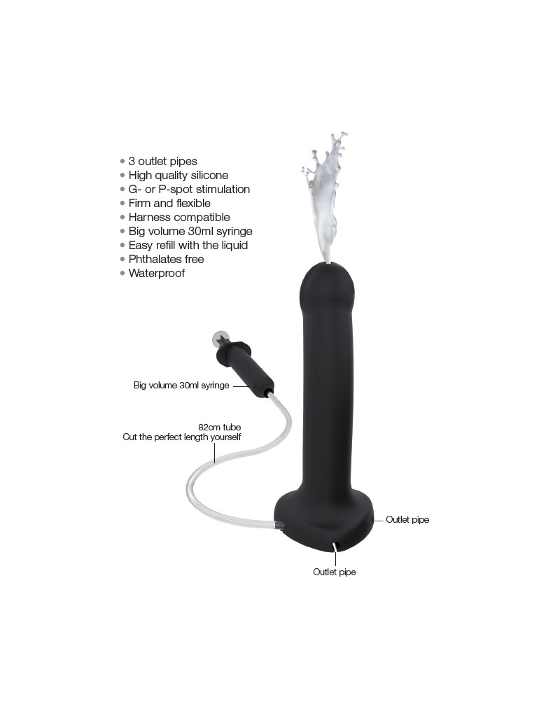 STRAP ON ME SILIKON SQUIRTING DIDLO BLACK L – Bild 6