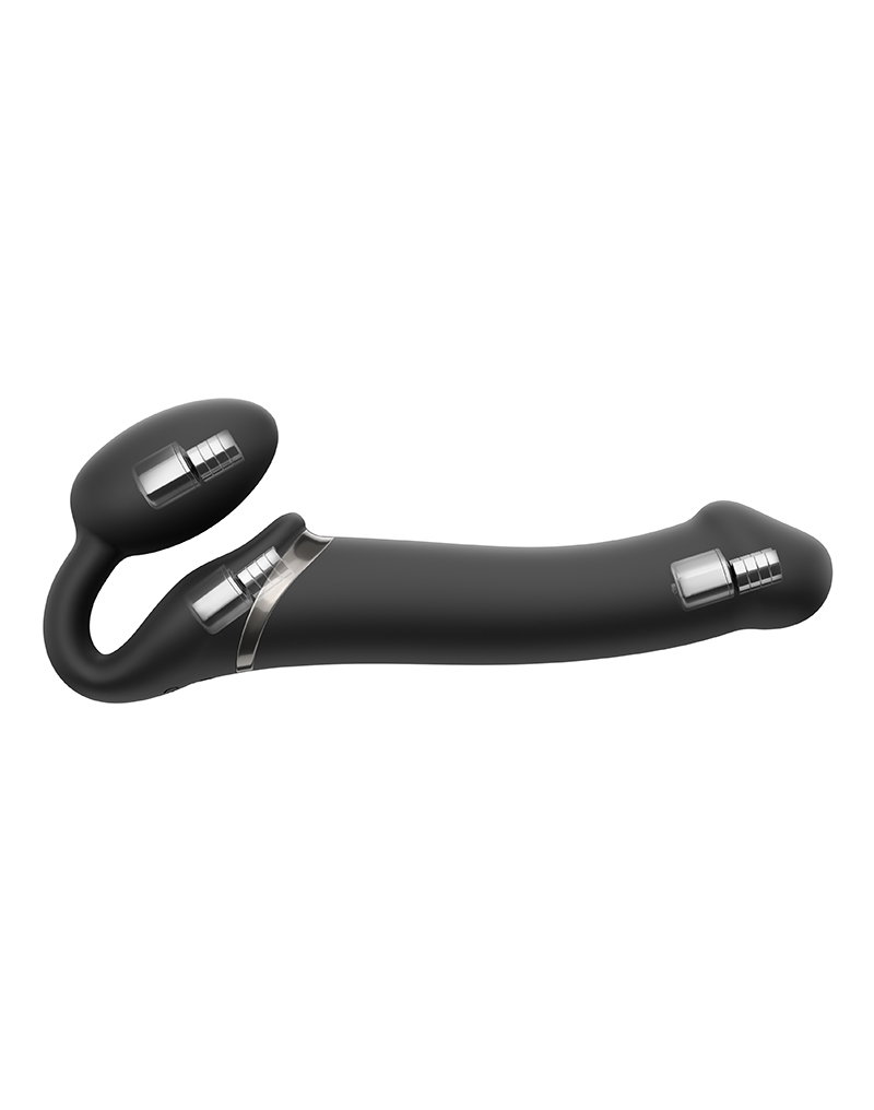 STRAP ON ME SILIKON VIBRO DILDO SCHWARZ M – Bild 4