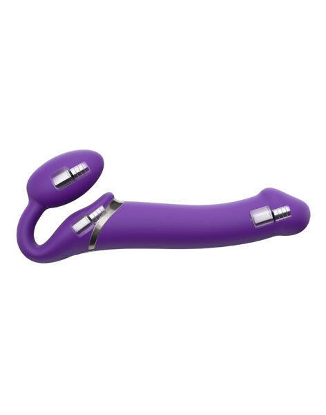 STRAP ON ME SILIKON VIBRO DILDO LILA L – Bild 4