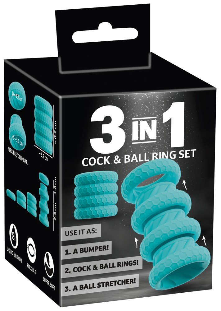 You2Toys 3-in-1 Cock & Ball Ring Set