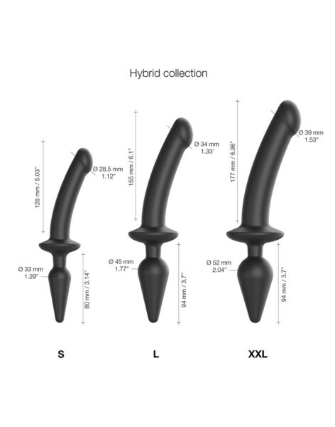 STRAP ON ME SILIKON SEMI DILDO & PLUG BLACK XXL – Bild 6