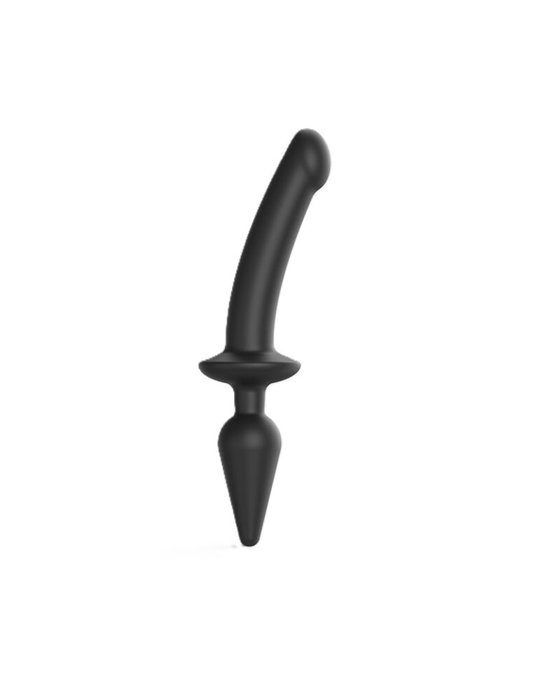 STRAP ON ME SILIKON SEMI DILDO & PLUG BLACK L