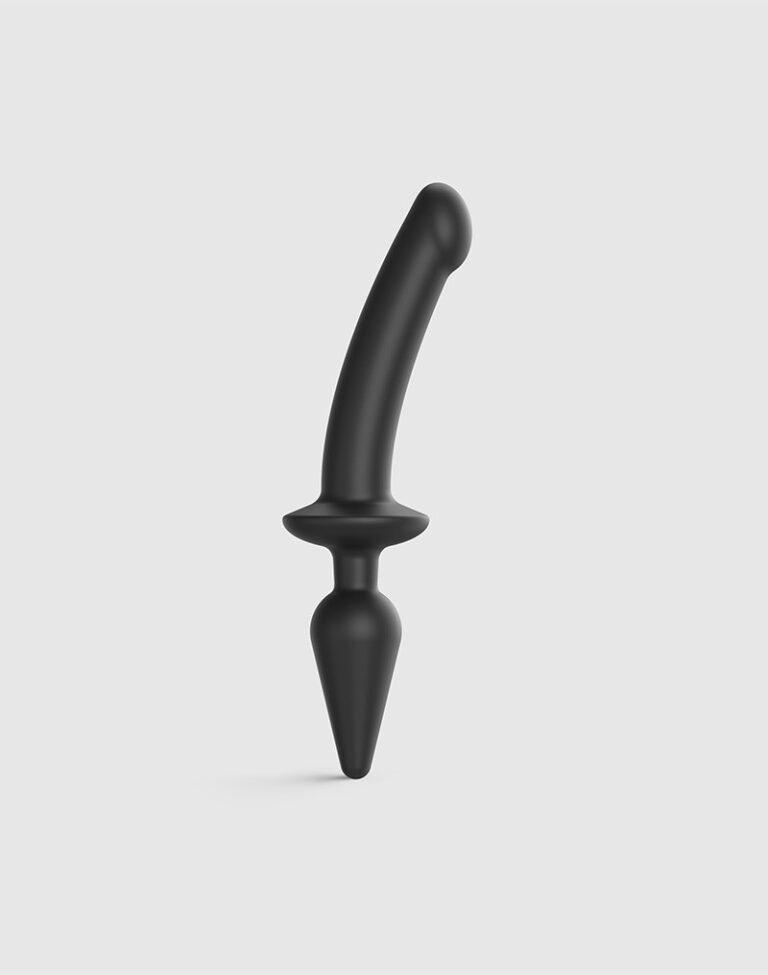 STRAP ON ME SILIKON SEMI DILDO & PLUG BLACK L