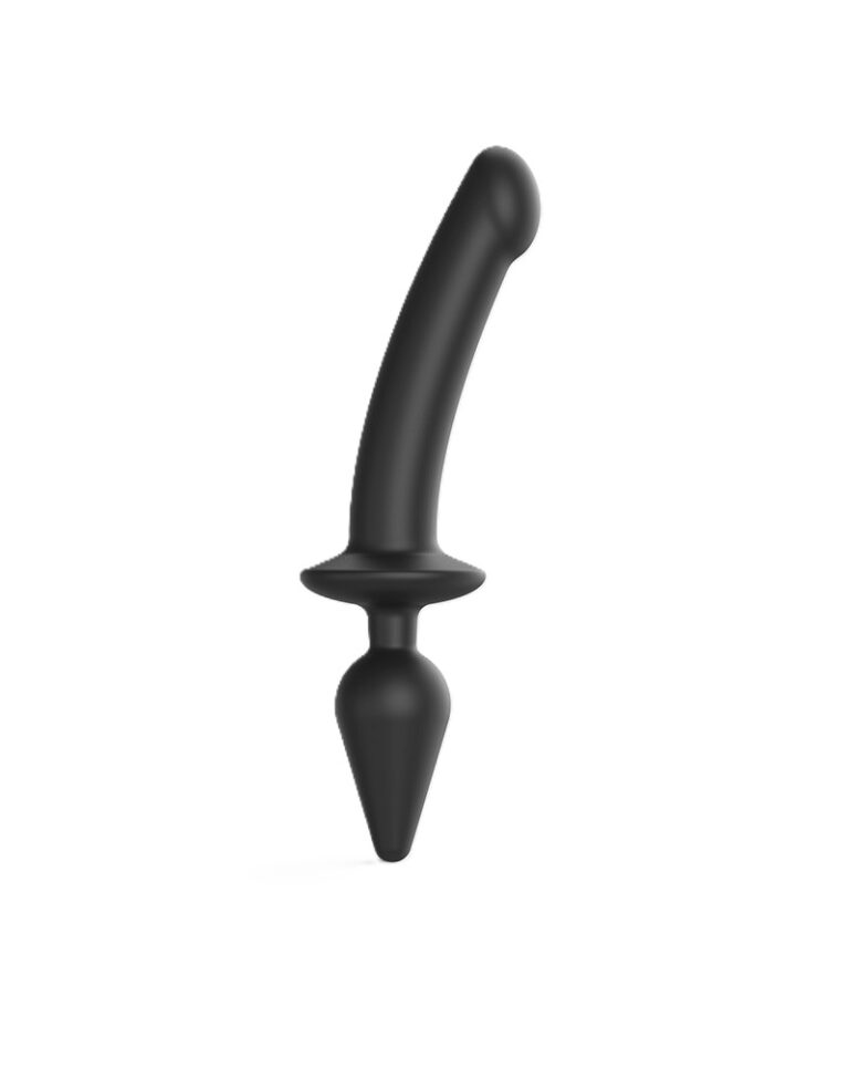 STRAP ON ME SILIKON SEMI DILDO & PLUG BLACK XXL