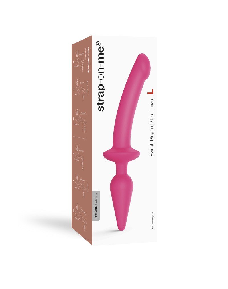 STRAP ON ME SILIKON SEMI DILDO & PLUG PINK S – Bild 4