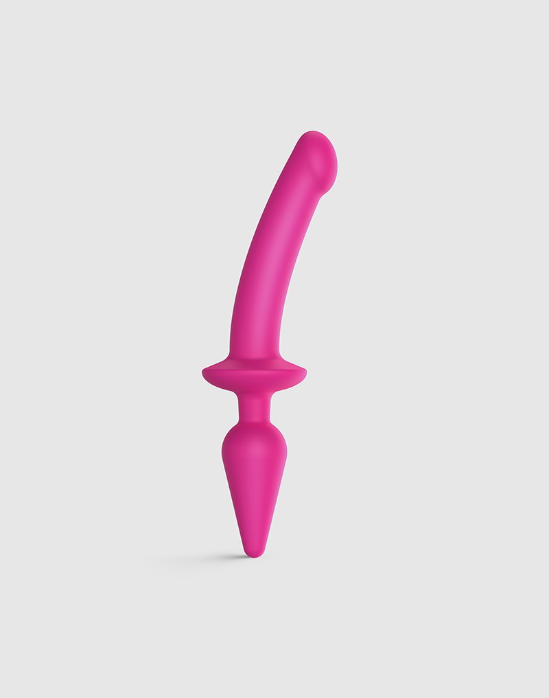 STRAP ON ME SILIKON SEMI DILDO & PLUG PINK L