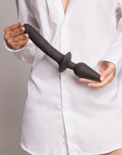 Alternative view of STRAP ON ME SILIKON SEMI DILDO & PLUG BLACK XXL