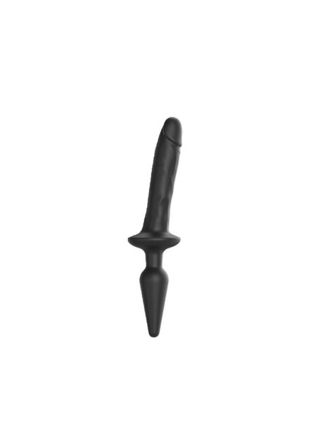 STRAP ON ME SILIKON SEMI DILDO & PLUG BLACK S