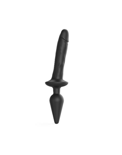 STRAP ON ME SILIKON SEMI DILDO & PLUG BLACK L