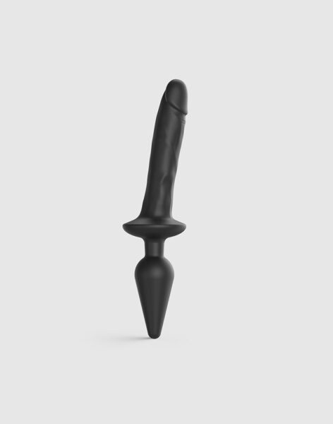 STRAP ON ME SILIKON SEMI DILDO & PLUG BLACK L