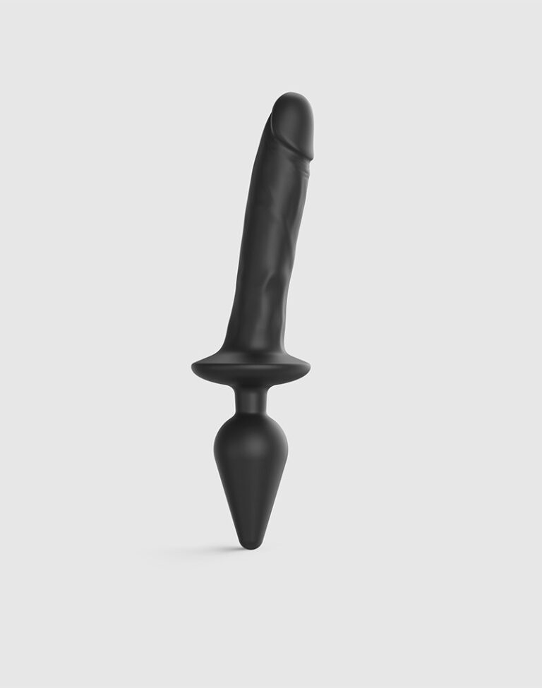 STRAP ON ME SILIKON SEMI DILDO & PLUG BLACK XXL