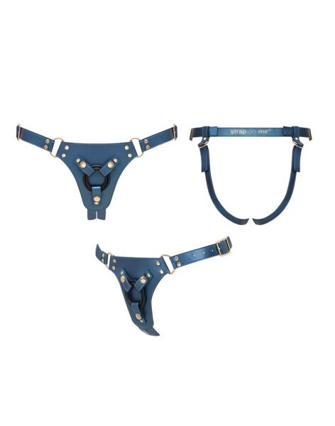 STRAP ON ME HARNESS HARNAIS SIMILI BLAU – Bild 4
