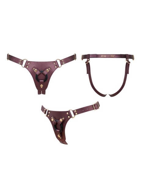 STRAP ON ME HARNESS HARNAIS SIMILI AUBERGINE – Bild 5