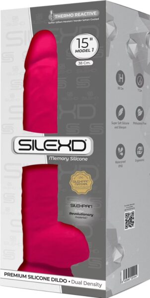 SILEXD DILDO MODEL 1 PINK 15 INCH ORIGINAL