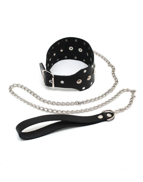 Rimba Sklavenhalsband aus Leder mit Nieten – Bild 4
