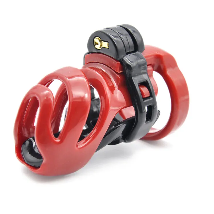 BRUTUS CYBORG PENISKÄFIG SCHWARZ ROT