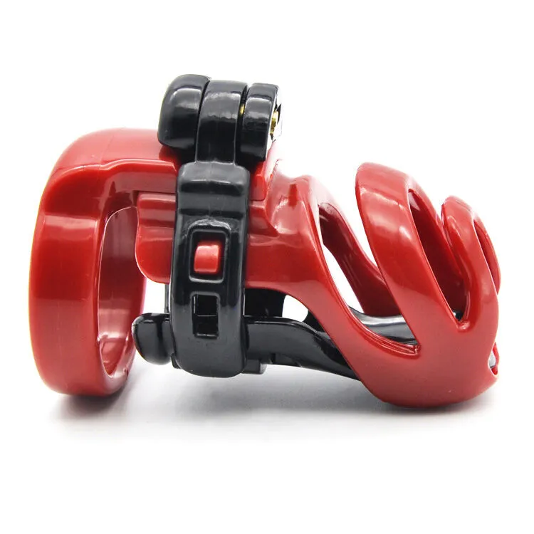 BRUTUS CYBORG PENISKÄFIG SCHWARZ ROT – Bild 2