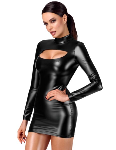 NOIR HANDMADE KINK ROYAL WOMAN Bondesque MINIKLEID SCHWARZ F366