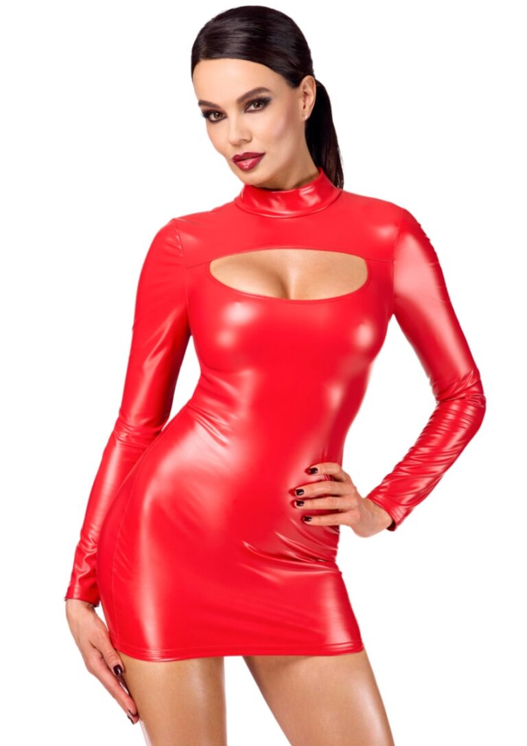 NOIR HANDMADE KINK ROYAL WOMAN Bondesque Vixen MINIKLEID ROT F367
