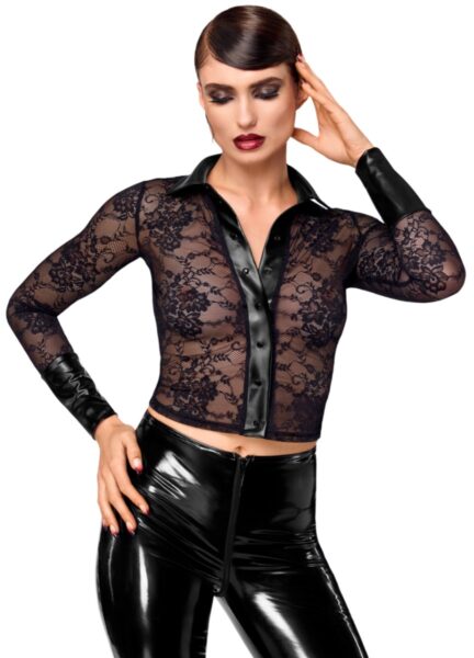 NOIR HANDMADE KINK WOMAN ROYAL SPITZEN TOP F377 – Bild 3
