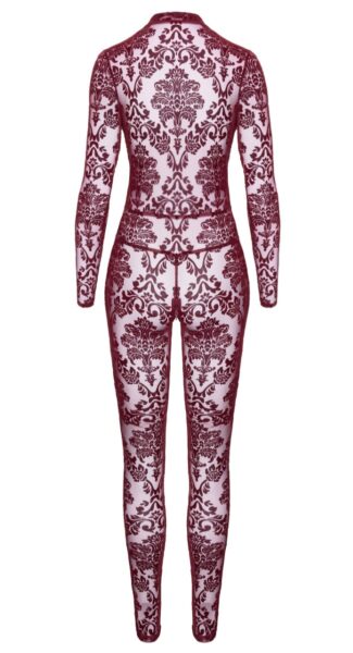 NOIR HANDMADE KINK ROYAL WOMAN JUMPSUIT BORDEAUX F382 – Bild 7