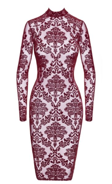 NOIR HANDMADE KINK ROYAL WOMAN MIDIKLEID BORDEAUX F384 – Bild 7