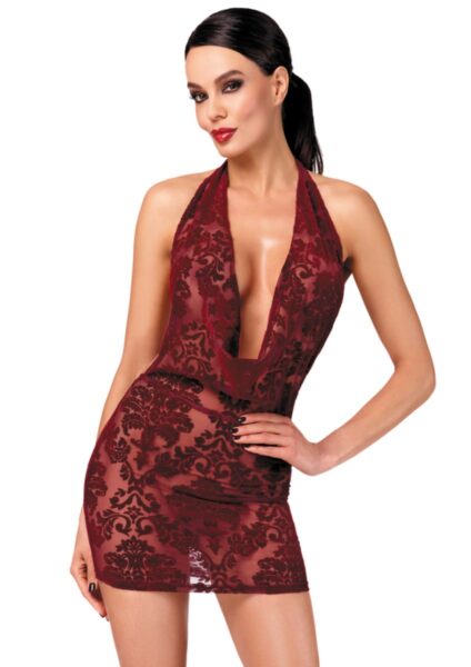 NOIR HANDMADE KINK ROYAL WOMAN MINIKLEID BORDEAUX F385 – Bild 4